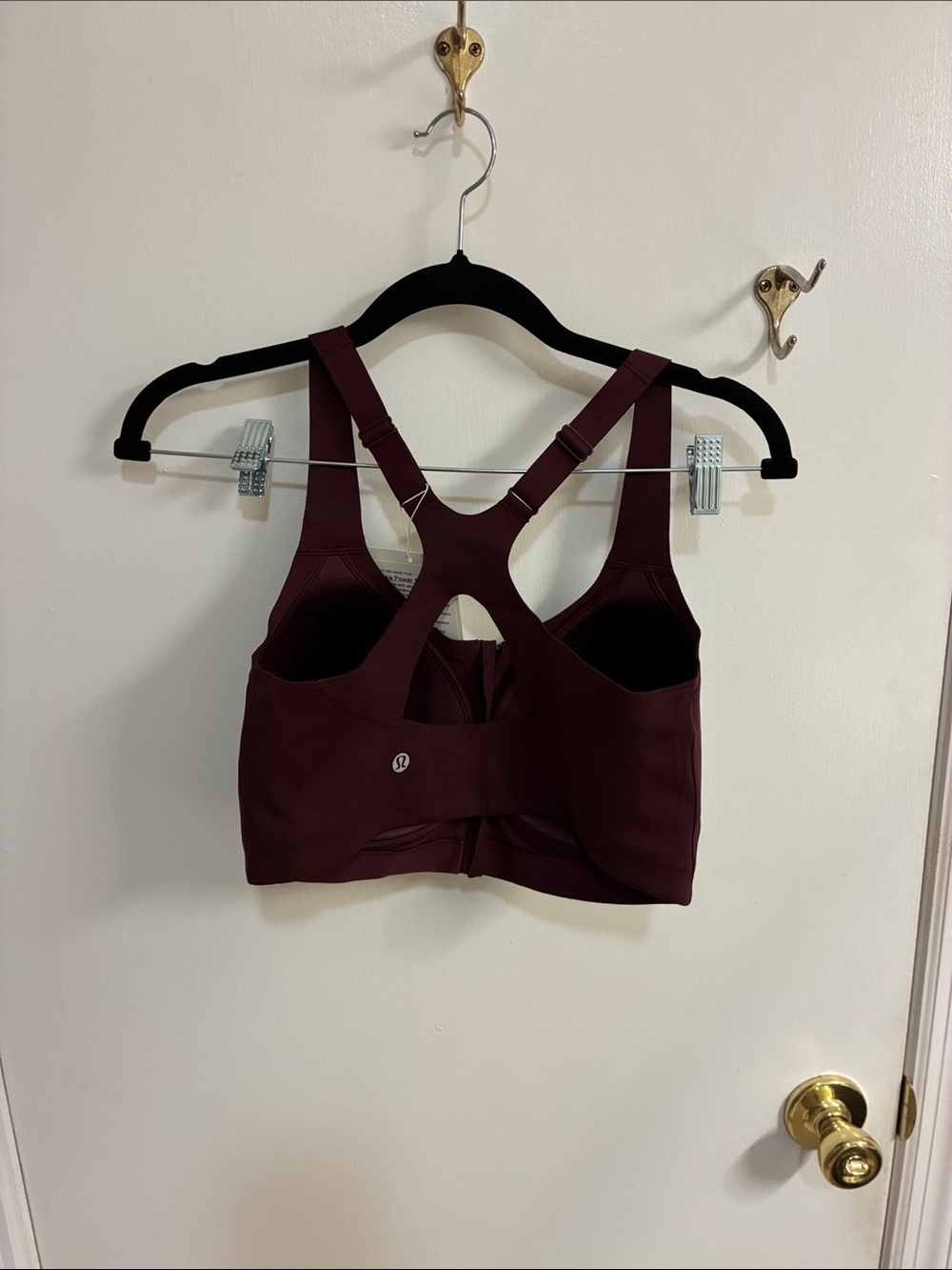 NWT Lululemon  Athletica Deep Burgundy Take Power Sports Bra Sz 34 E